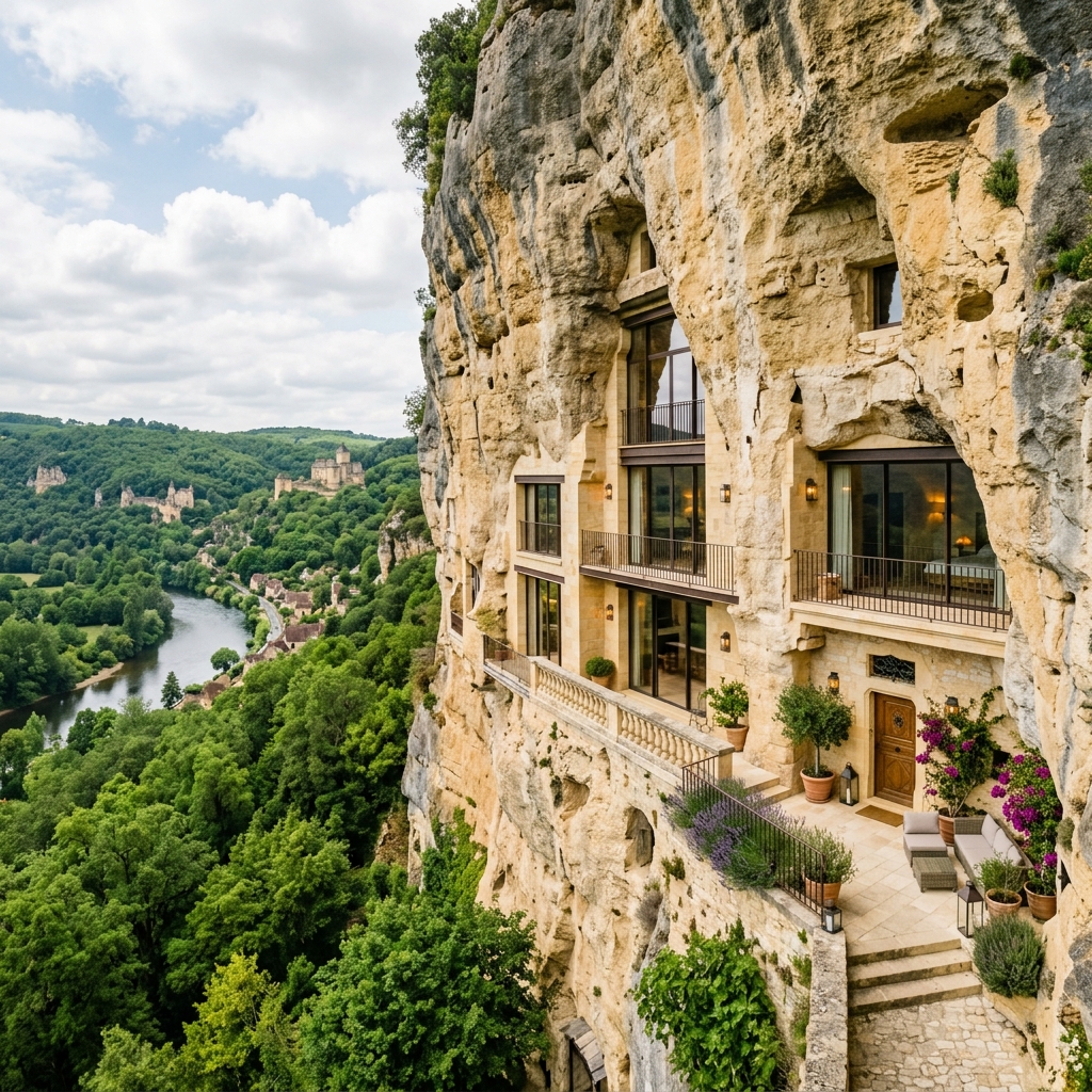 Falaises et grottes en Nouvelle Aquitaine